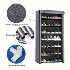 Space Saving Shoe Storage Shelf Dustproof Cabinet 4-8 Layer Shoe Rack