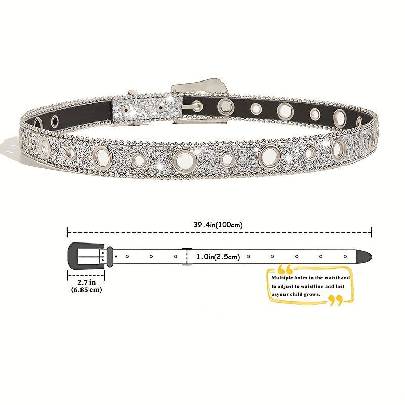 Luxury Kids Rhinestone Belt, Unisex