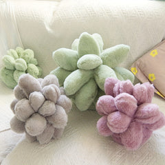 1pc Succulent Pillows Stuffed Plush, 3D Cactus Pillow for Home Decor