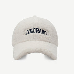 Unisex Plush Baseball Cap with Letter Embroidery for Sport