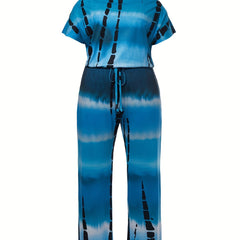 Tie Dye Off Shoulder Jumpsuit