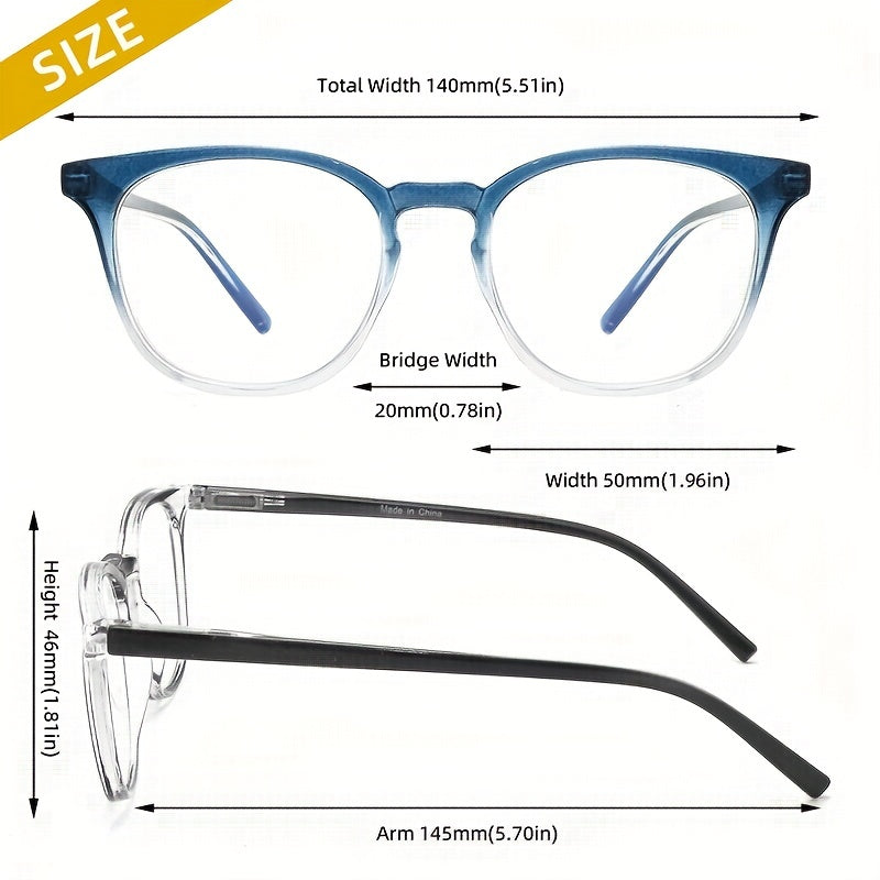 Retro Round Reading Glasses Anti Light Casual Eyeglasses