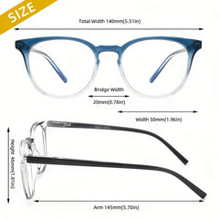 Retro Round Reading Glasses Anti Light Casual Eyeglasses