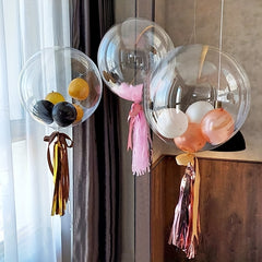 10pcs Transparent Balloons Crystal Bubble Wave Balloon Size 39 88 44