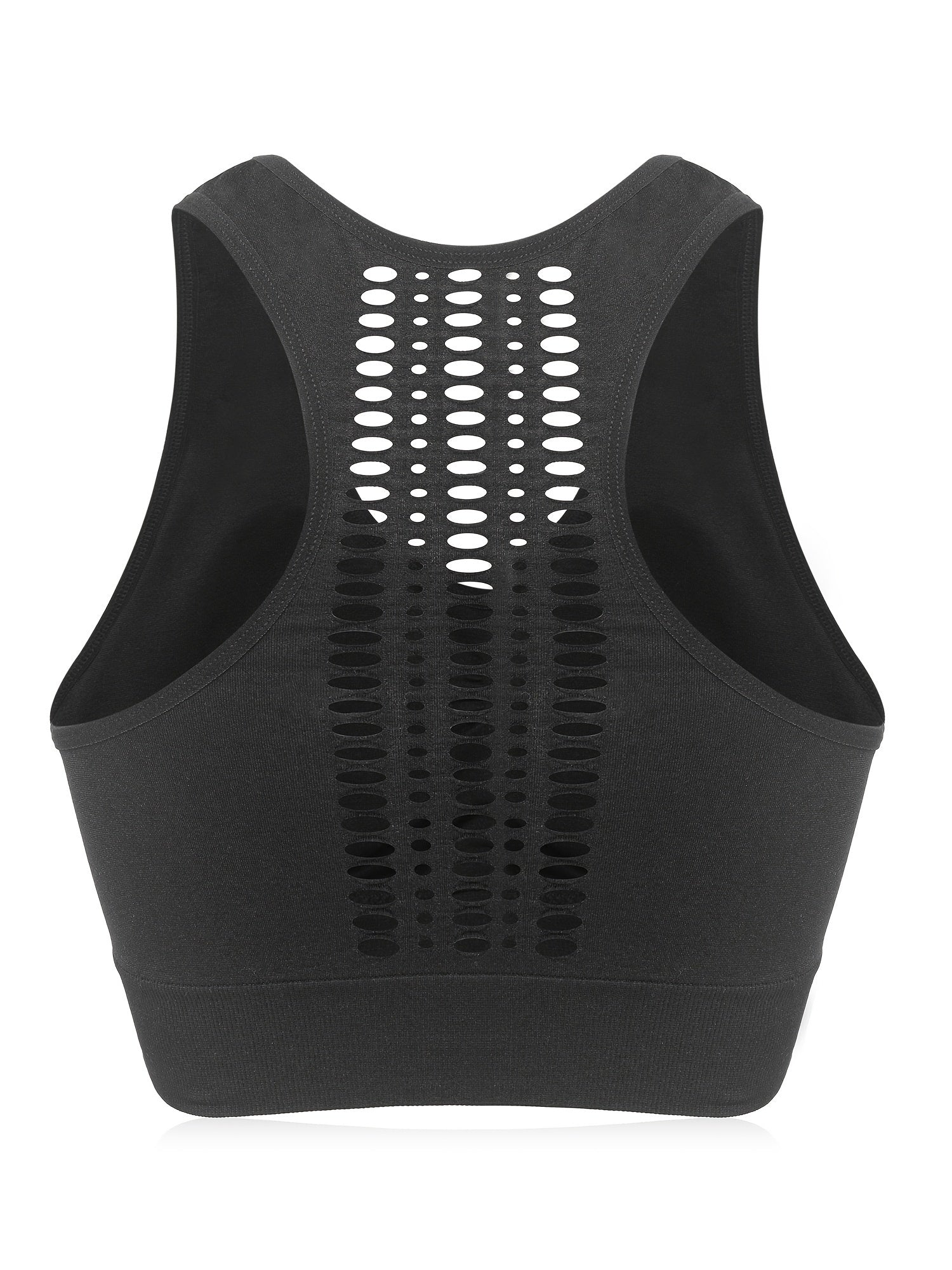 Mesh Full Cover Fitness Bra with Removable Pads