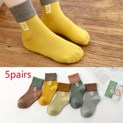 5 Pairs Animal Pattern Socks Soft Autumn Winter Comfortable Sports Socks