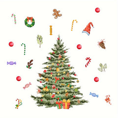 Christmas Tree Toilet Sticker Bathroom Decoration Removable Waterproof