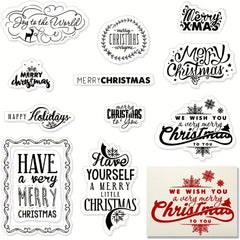 Xmas Clear Stamps: Blessing Words Silicone Stamps DIY Scrapbooking Supplies