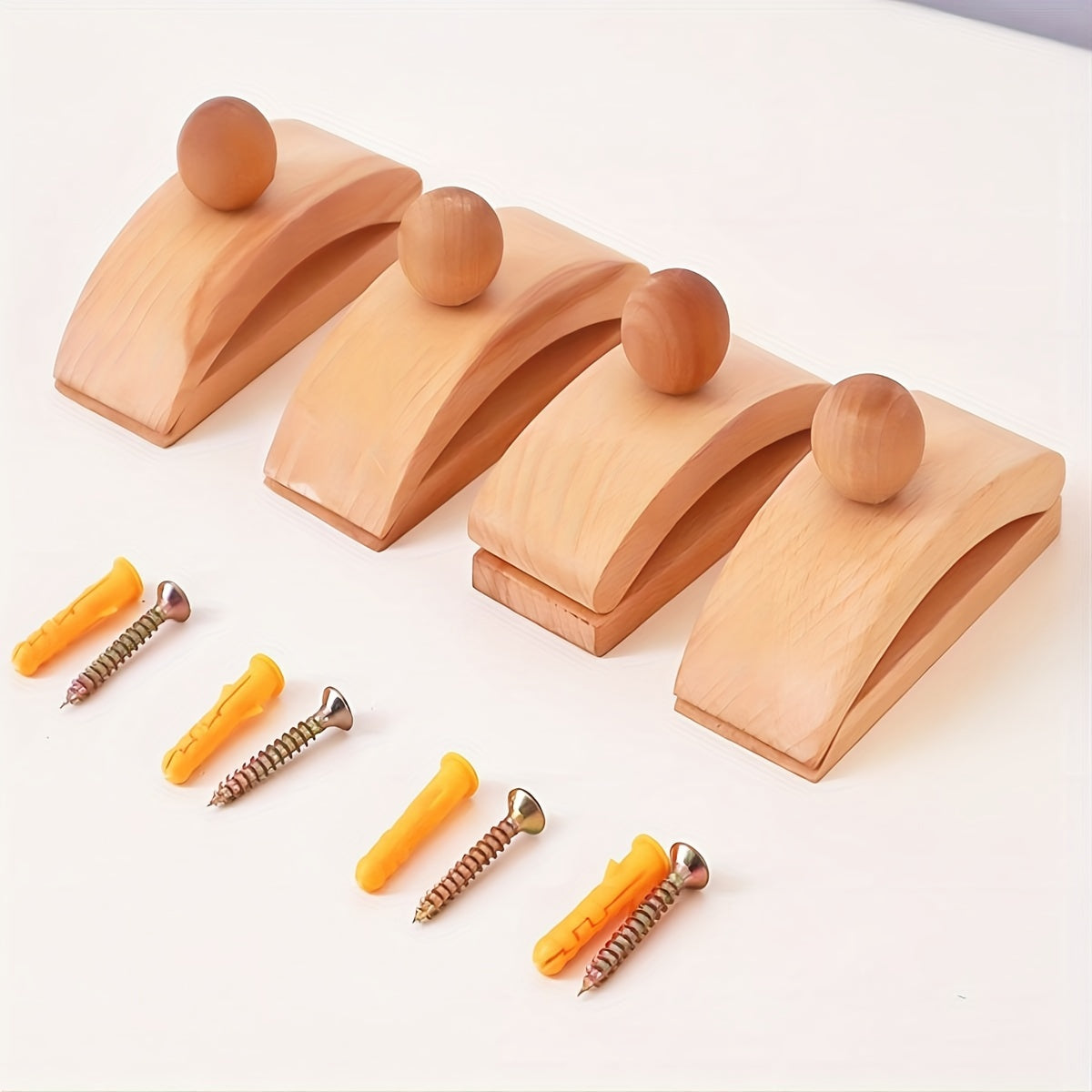 4pcs Quilt Clip Beech Wood Quilt Hanging Wall Clip