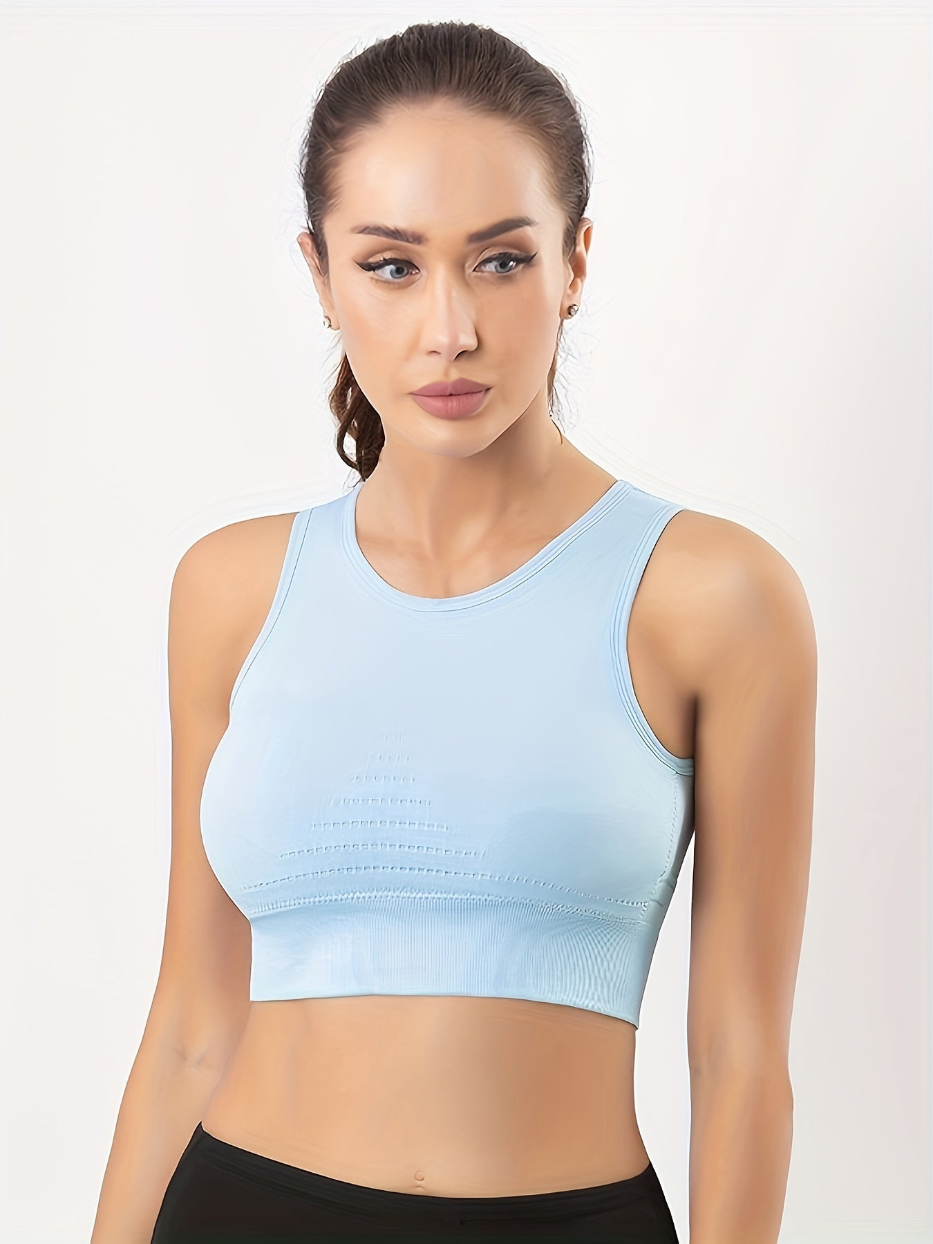 Wireless Tank Sports Bra Push Up Shockproof Running Bra