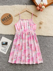 Sweet Girls Unicorn Cami Dress for Summer Party