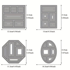 Frame Block Rectangle Metal Cutting Dies Scrapbook Die For Card Making DIY