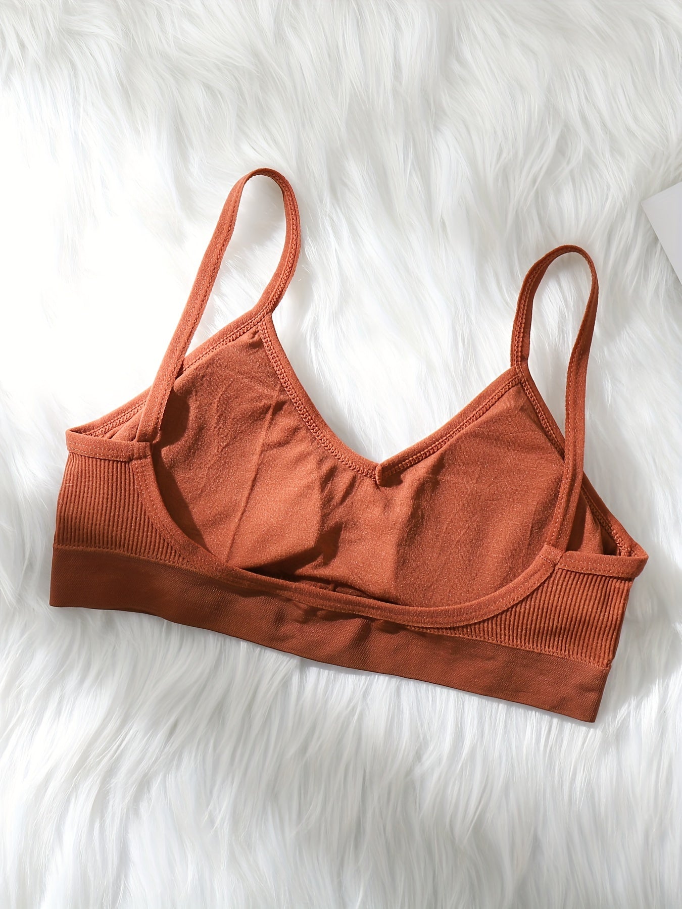 Solid Cami Crop Top Backless Slim Fit Top Women's Lingerie