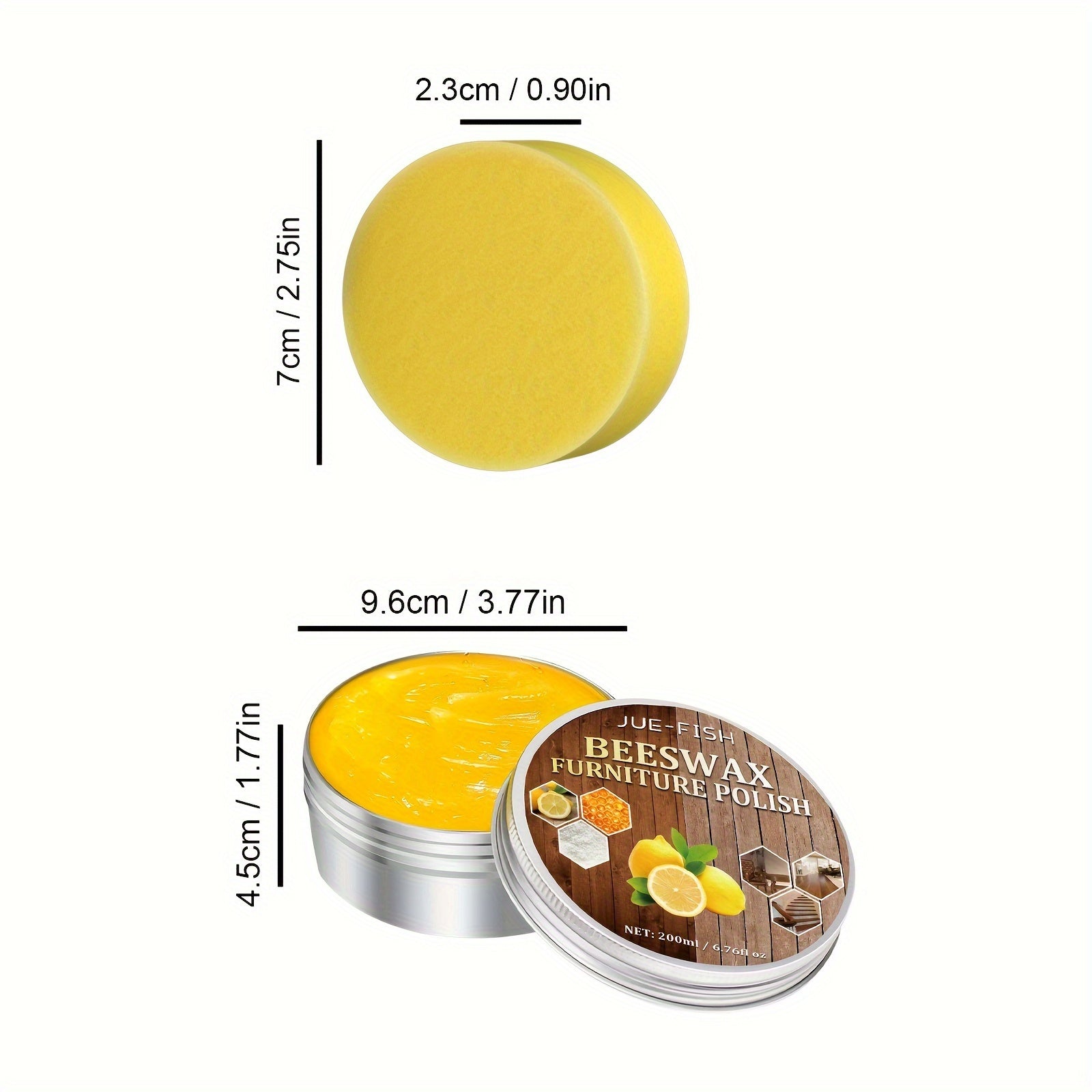 Solid Wood Furniture Polishing Wax & Sponge