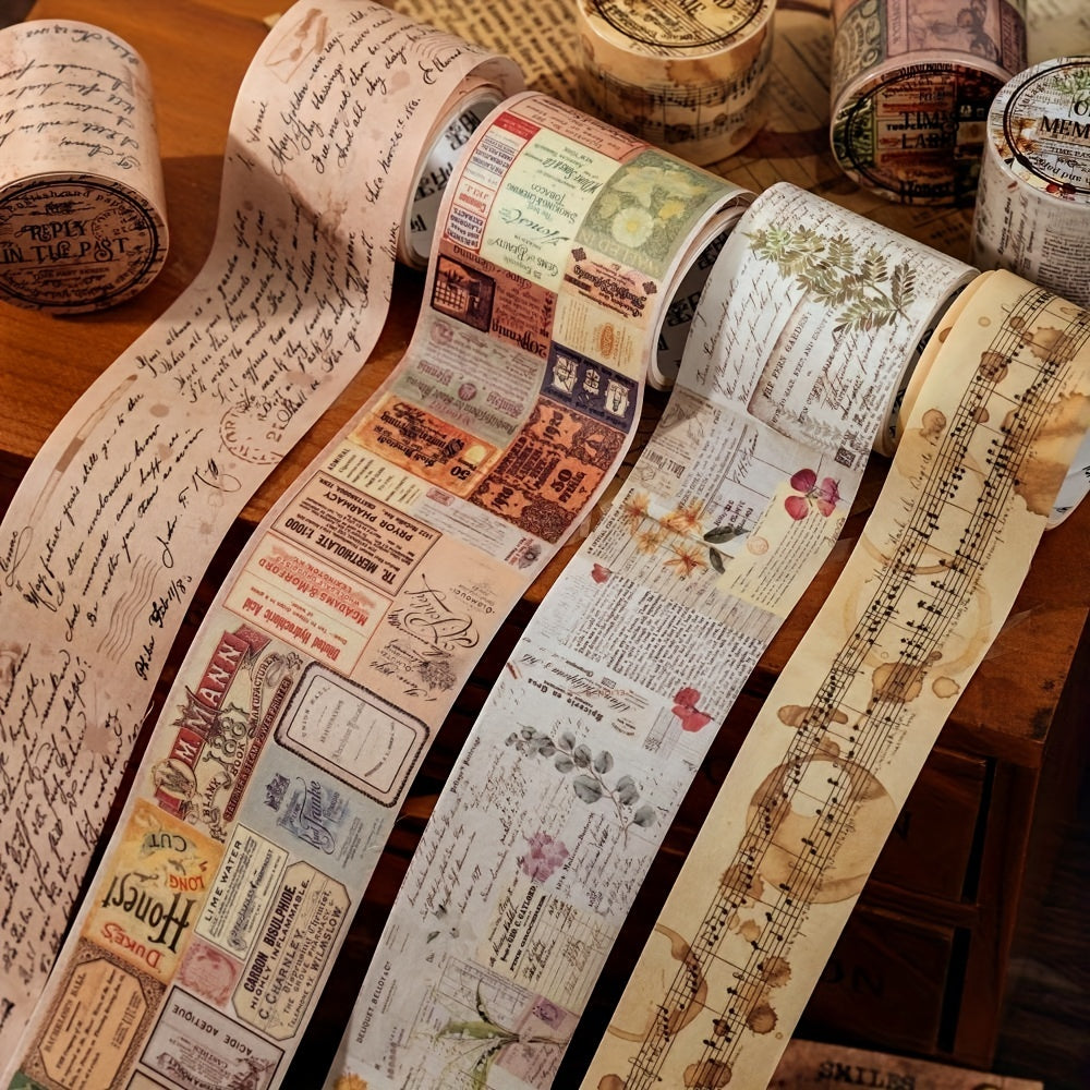 2m Vintage English Sticker Washi Tape DIY Roll