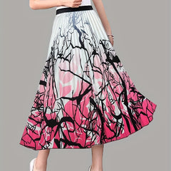 Pleated High Waist Swing Skirt for Spring & Summer