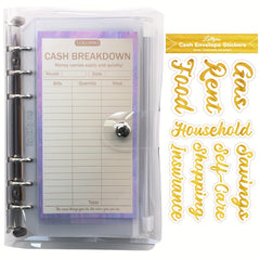 Budget Plan Book with Cash Bags, Category Cards, Stickers