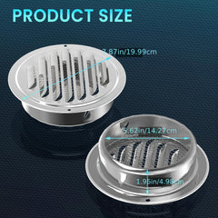 2pcs 4 6 Inch Soffit Vent with Screen Mesh Louver Grille Hood