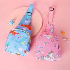 Cartoon Dinosaur Chest Bag Coin Purse Messenger Bag for Kids