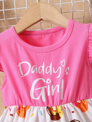 Toddler Girls Daddy's Girl Princess Dress for Party