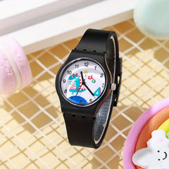 Colorful Small Dinosaur Quartz Watch With Silicone Strap