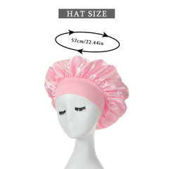 Silk Sleep Cap Silk Hair Bonnet Head Cover For Girls And Women