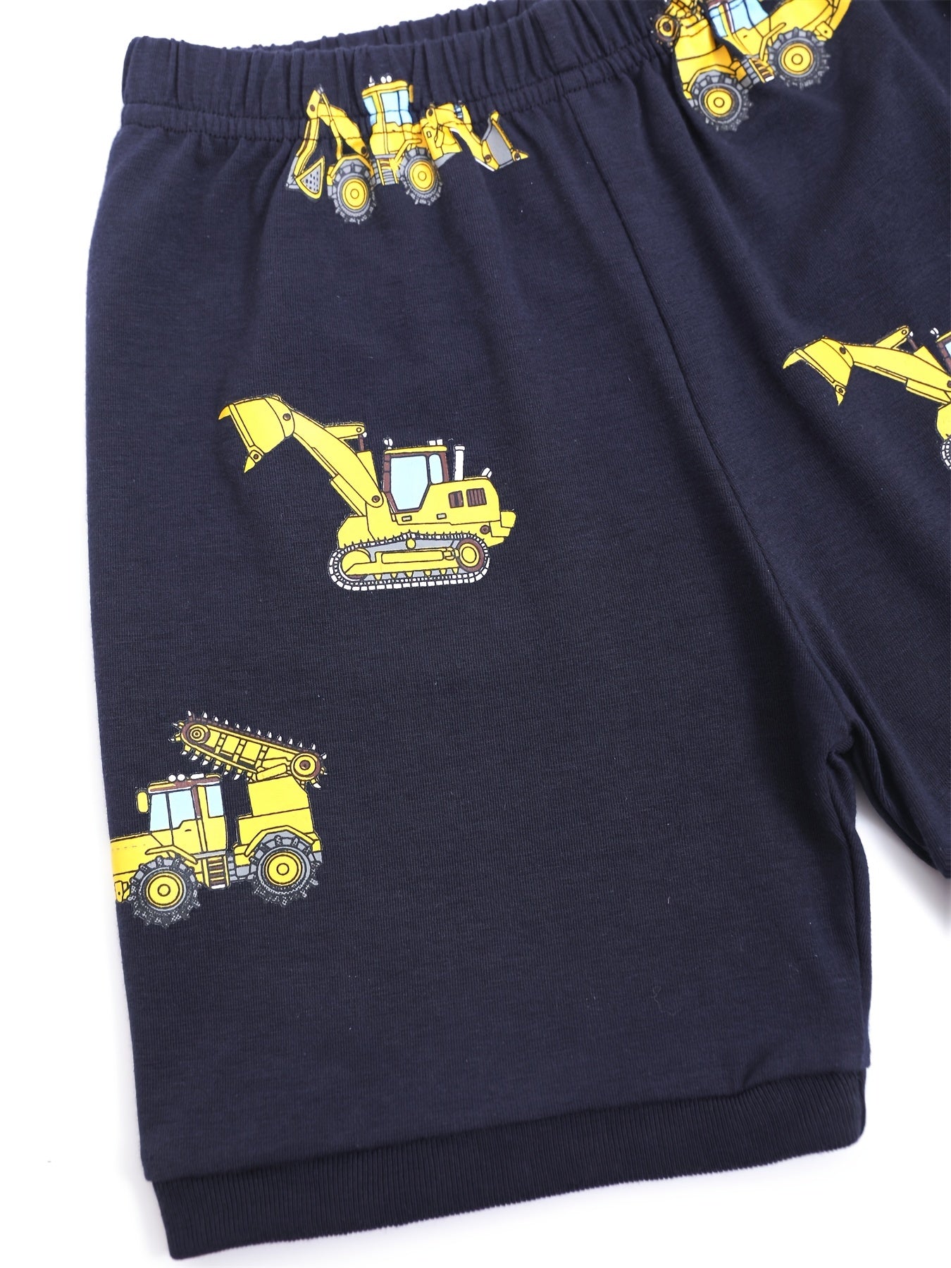 Boy's Vehicle Pattern Pajamas 2pcs T shirt & Shorts Set