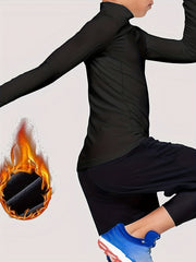 HOPLYNN Youth Thermal Compression Shirt Long Sleeve Fleece Base Layer