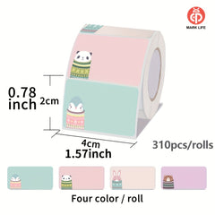 310 Sheets Animal Thermal Label Paper for P50/D100 Machines