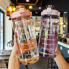 Large Capacity Sports Water Bottle With Straw Stay Hydrated