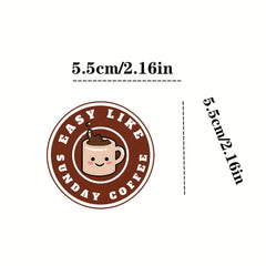 53 Pc Coffee Sticker Pack for Parties & Coffee Accessories