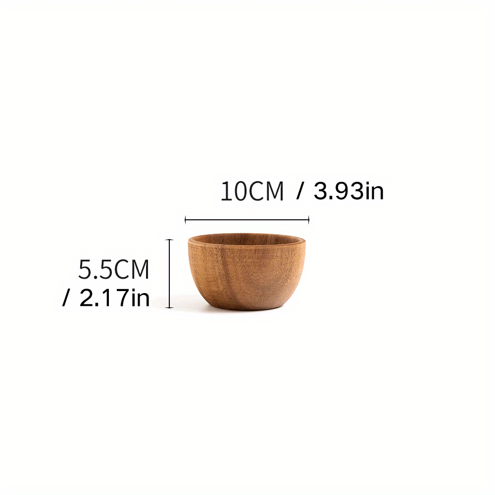 Solid Wood Salad Bowl Outdoor Camping Dining Utensils
