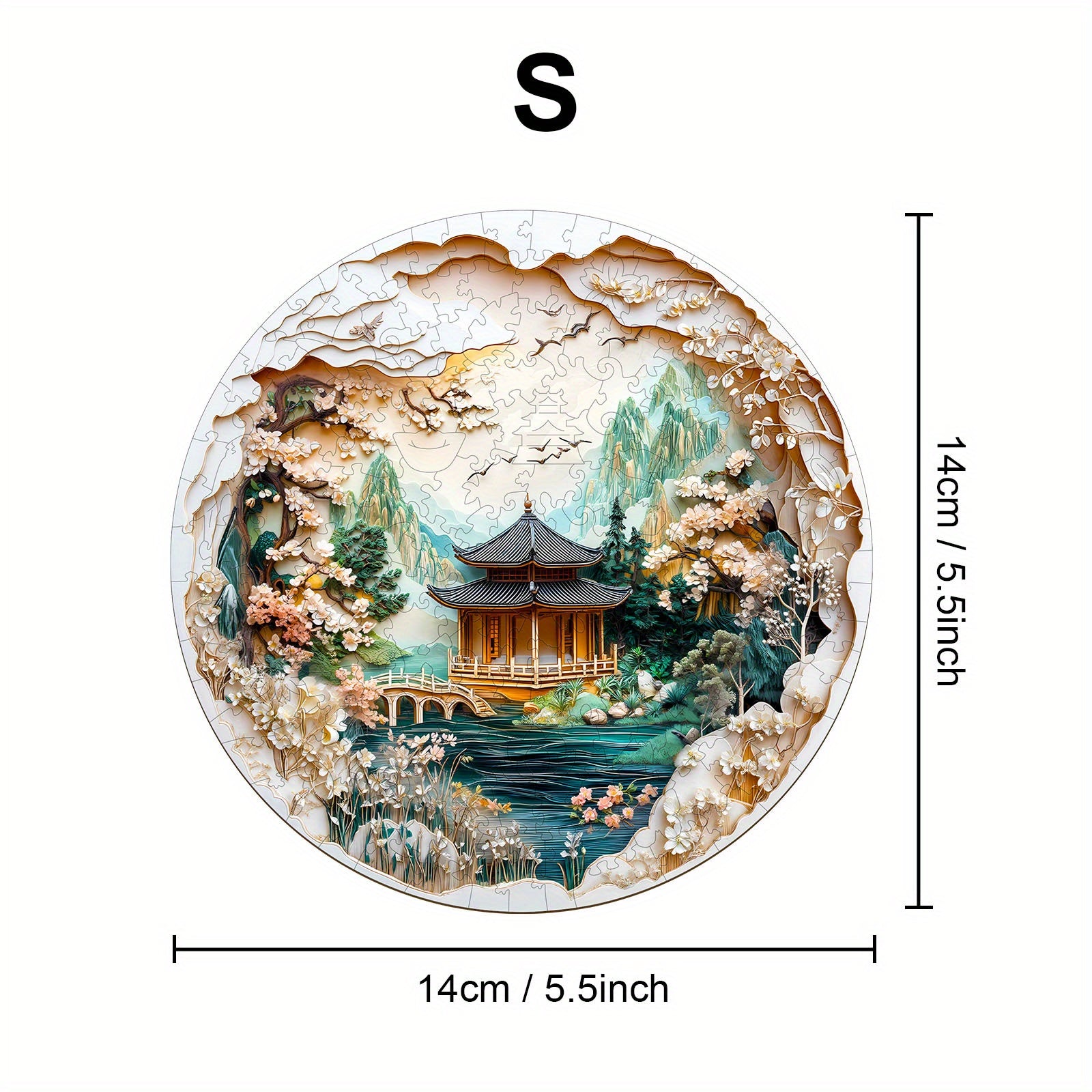Intricate Mountain Landscape Wooden Puzzle