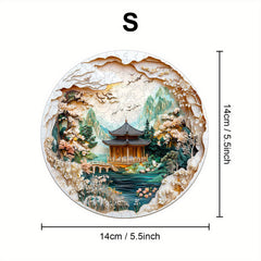 Intricate Mountain Landscape Wooden Puzzle