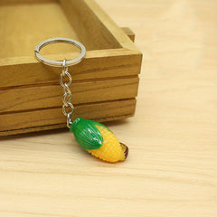 Vegetable Keychain Simulation Carrot Corn Tomato Pumpkin Eggplant Gift