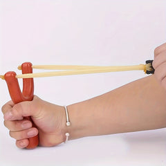 Wooden Slingshot Toy for Outdoor Play