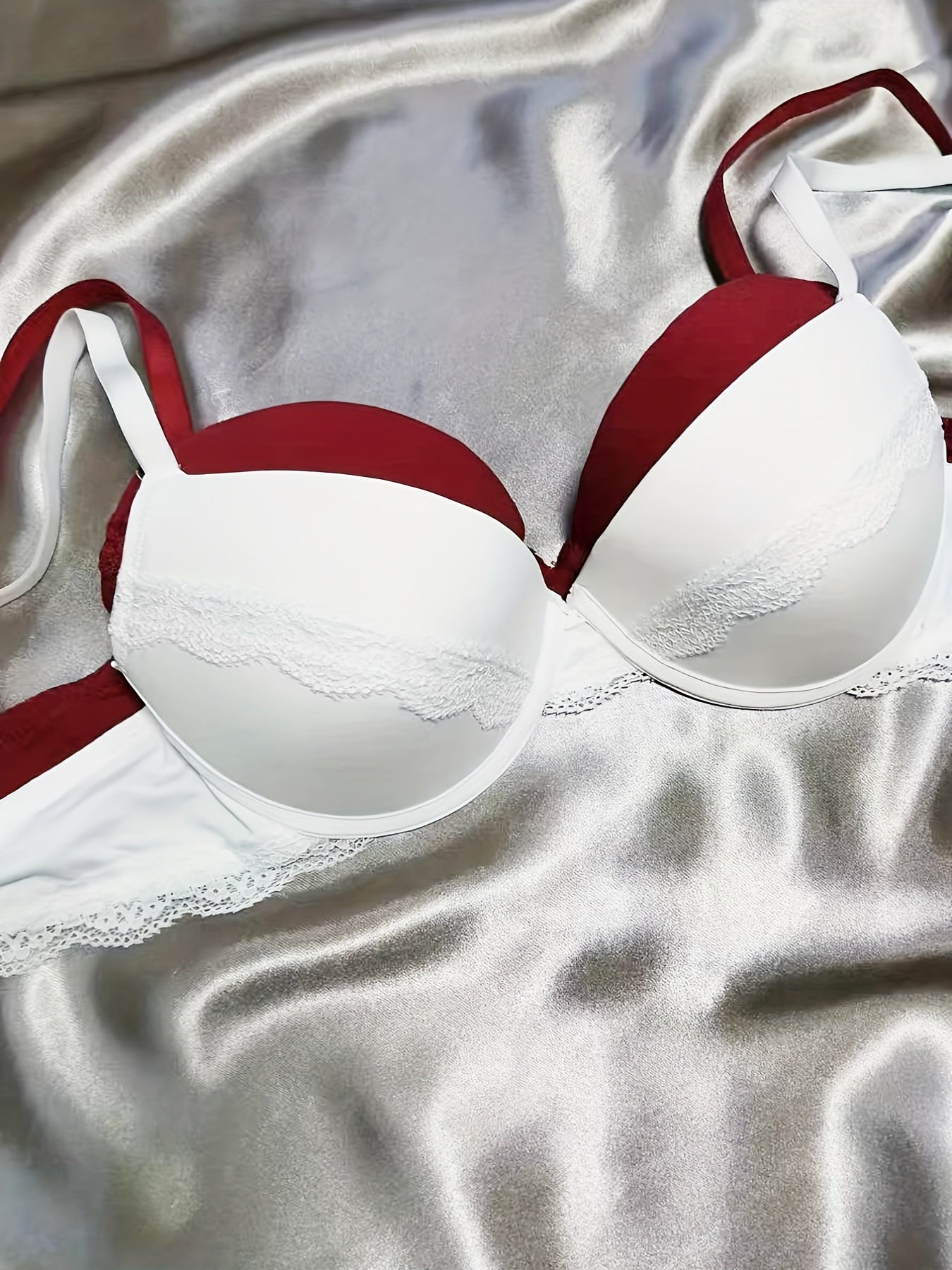 Lace Push Up Bras Set Comfy & Breathable Anti Sagging Underwear