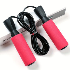 PVC Rope Skipping Rope With Sponge Handle - Fitness Exercise