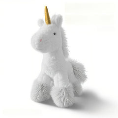 Rainbow Unicorn Stuffed Animal Plush with Purple Mane & Tail
