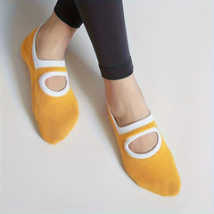 Breathable Yoga Socks Backless Hollow Out Non-slip Sporty Boat Socks