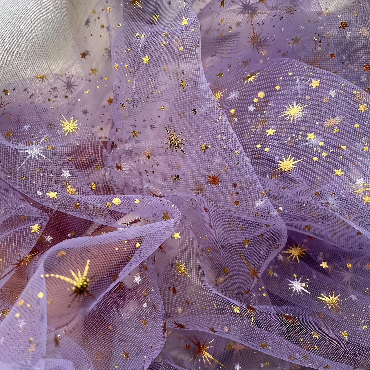 1pc Artificial Halloween Christmas Star Shape Gauze Curtain