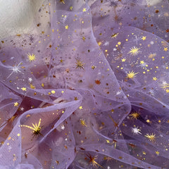 1pc Artificial Halloween Christmas Star Shape Gauze Curtain