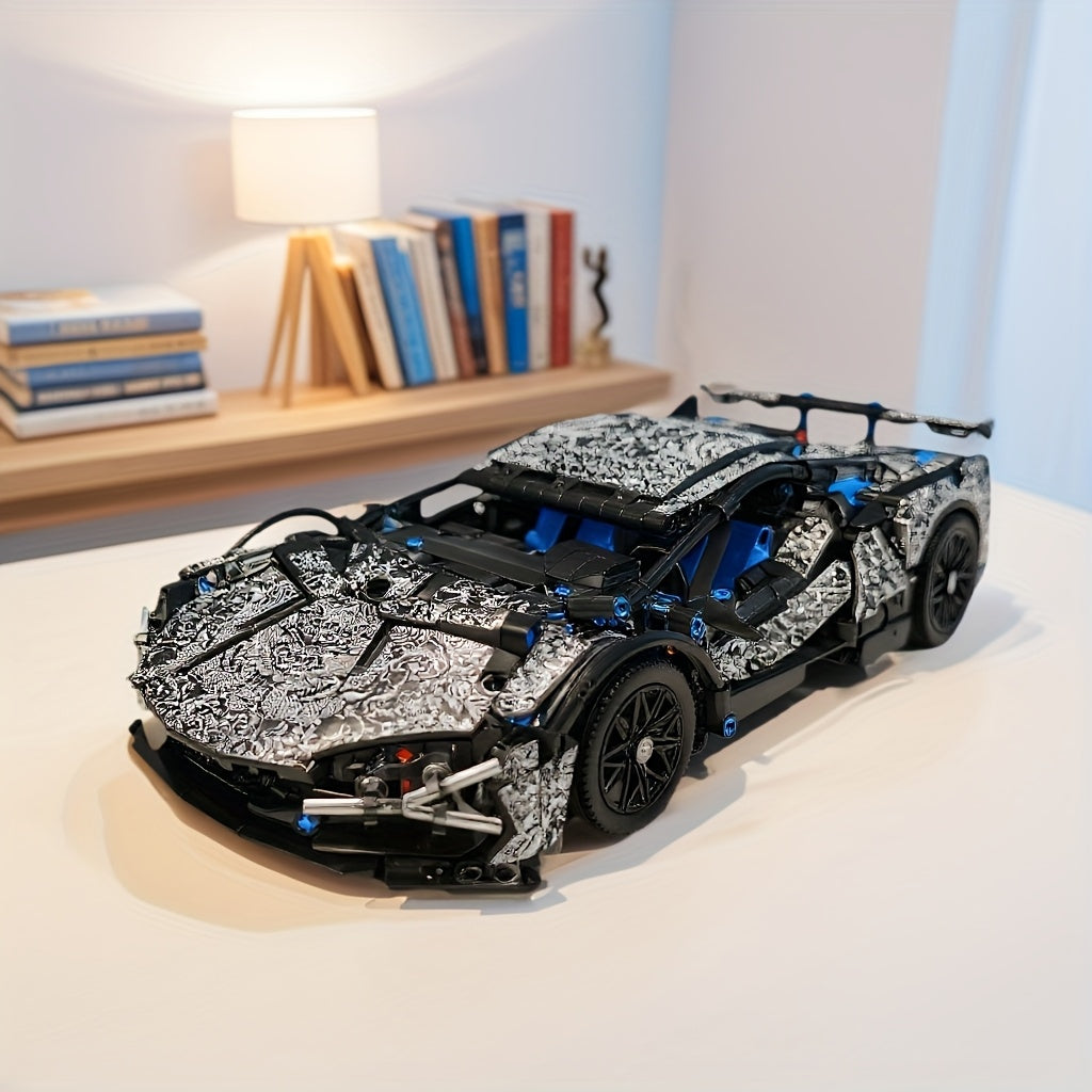 1338pcs Retro Racing Car Building Set
