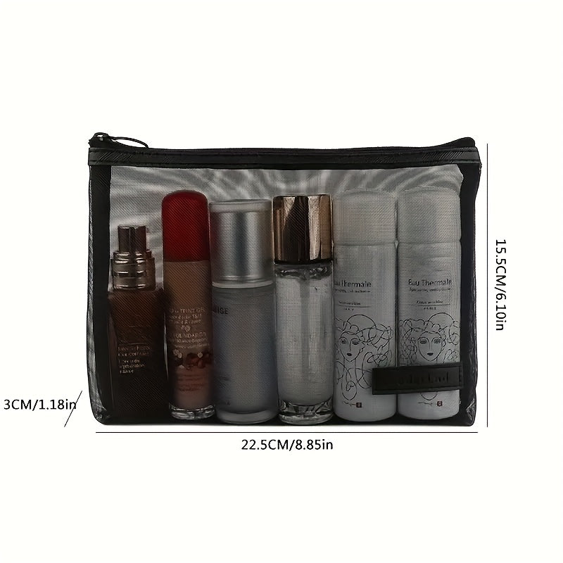 Mesh Makeup Bag Mesh Pouch Cosmetic Organizer Pouch 3 Sizes