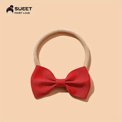 Baby Girls Sweet Bowknot Headband Soft Nylon Elastic Hairband