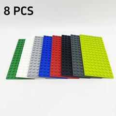 8pcs/4pcs Double-sided Baseplate Building Blocks City Parts Educational Toy