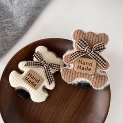 Sweet Bear Bow Hair Clip Lovely Headwear