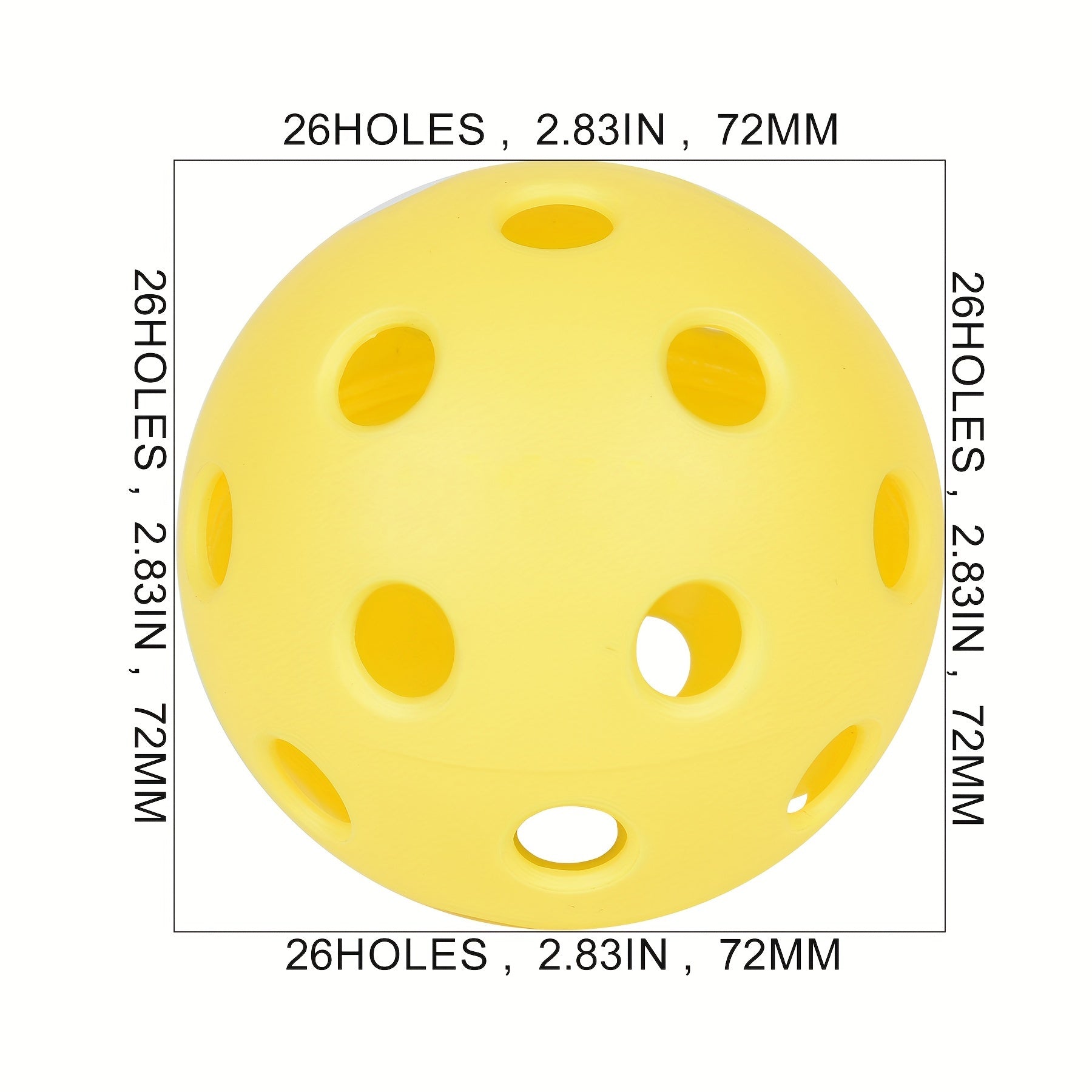 2pcs Indoor and Outdoor Pickleball Balls for Beginner Practice