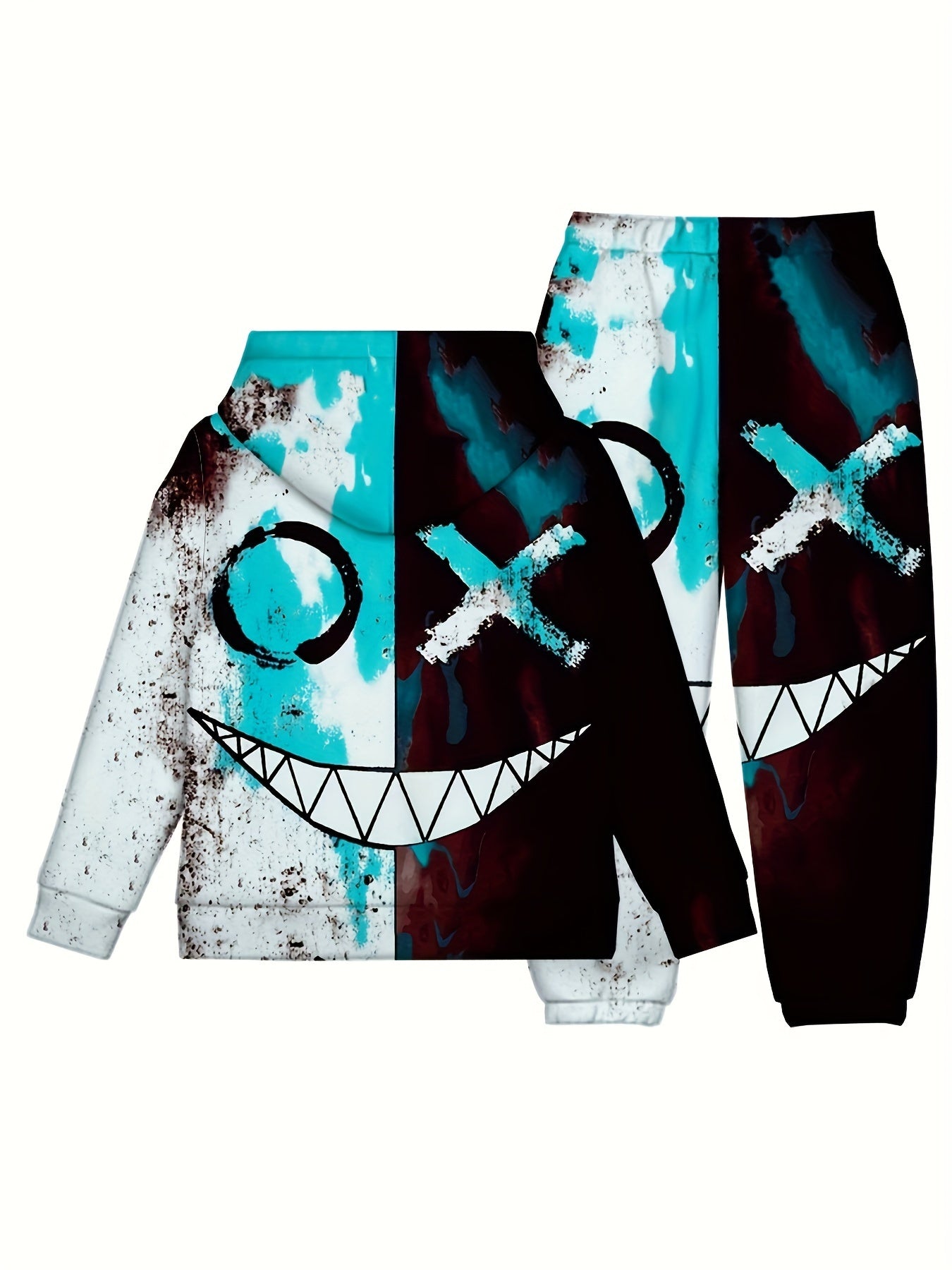 Boy's Paint Splash Outfit Hoodie & Sweatpants Set