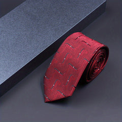 Men's Red and Purple Formal Business Tie